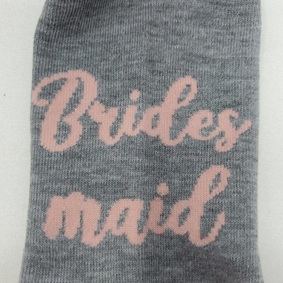 NEW Bridal Socks Lot Of 3 Bride Bridesmaid Maid Of Honor Gray Ankle US Size 5-8 - Picture 3 of 6